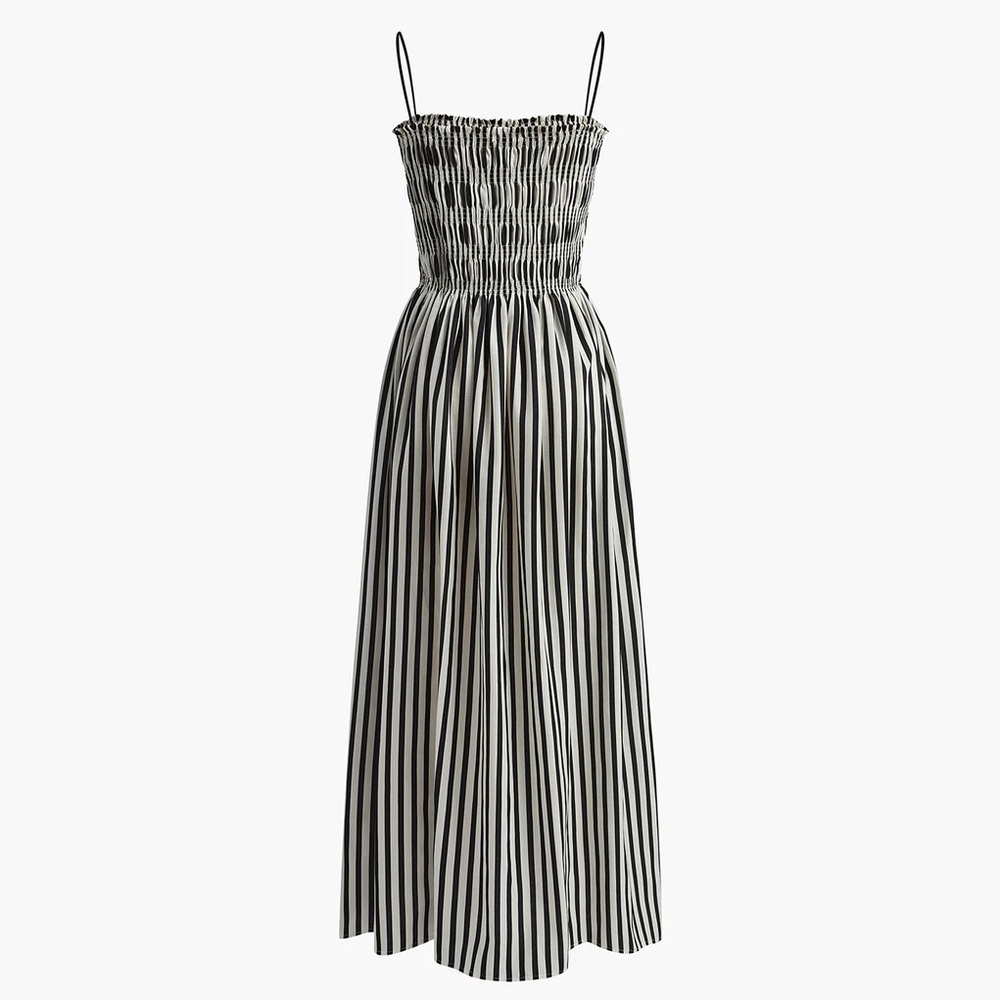 NWT - Commense Sleeveless Pinstripe Long Dress. Size XL. Black & White.